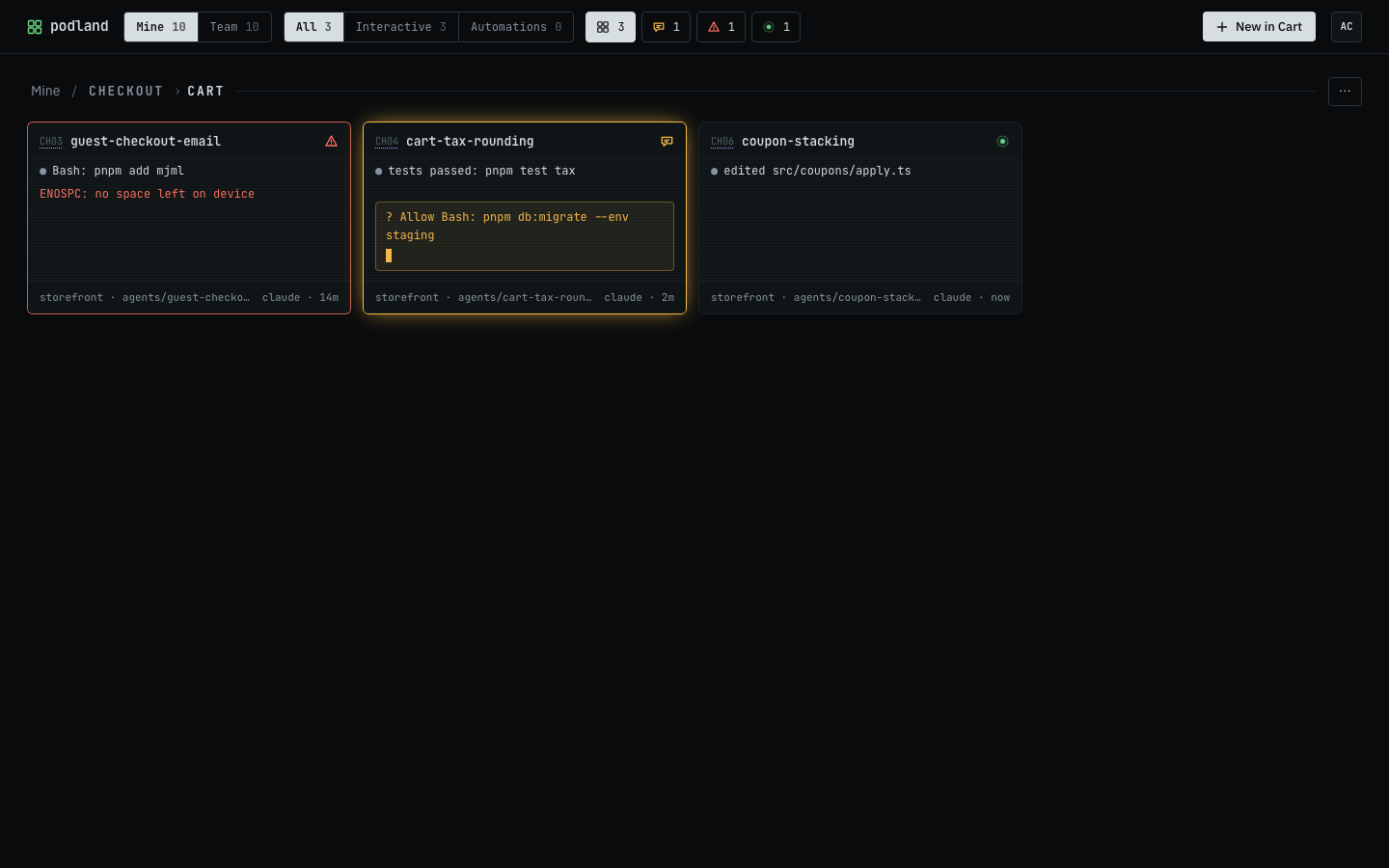 Screenshot of podland