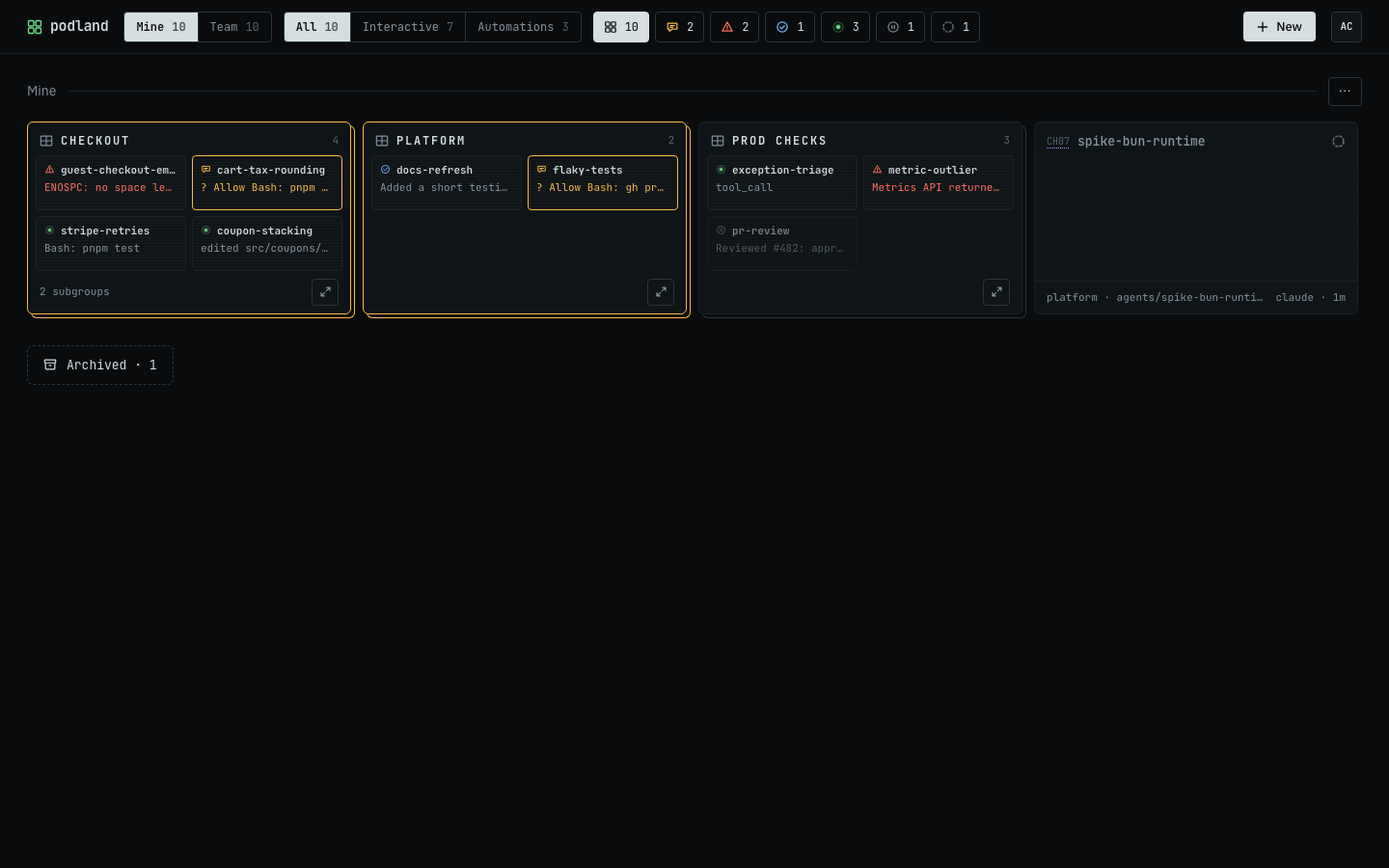 Screenshot of podland