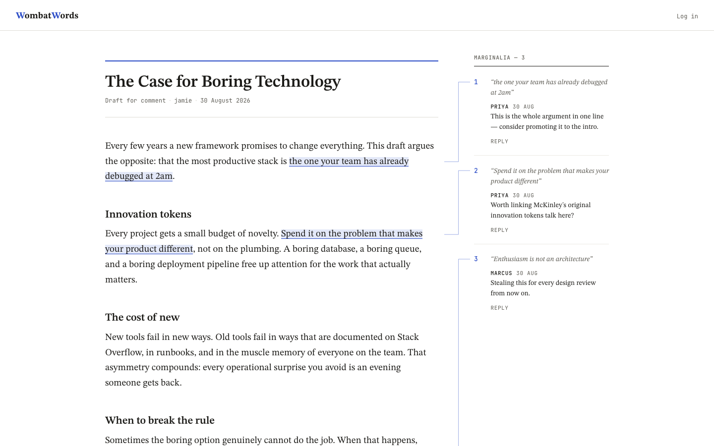 Screenshot of WombatWords